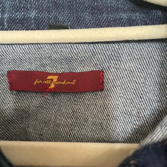 7 for All Mankind Denim Jacket, Classic Denim Jacket, XS - Picture 5 of 6